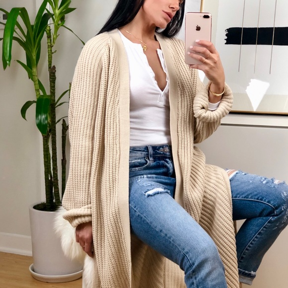 maxi knitted cardigan